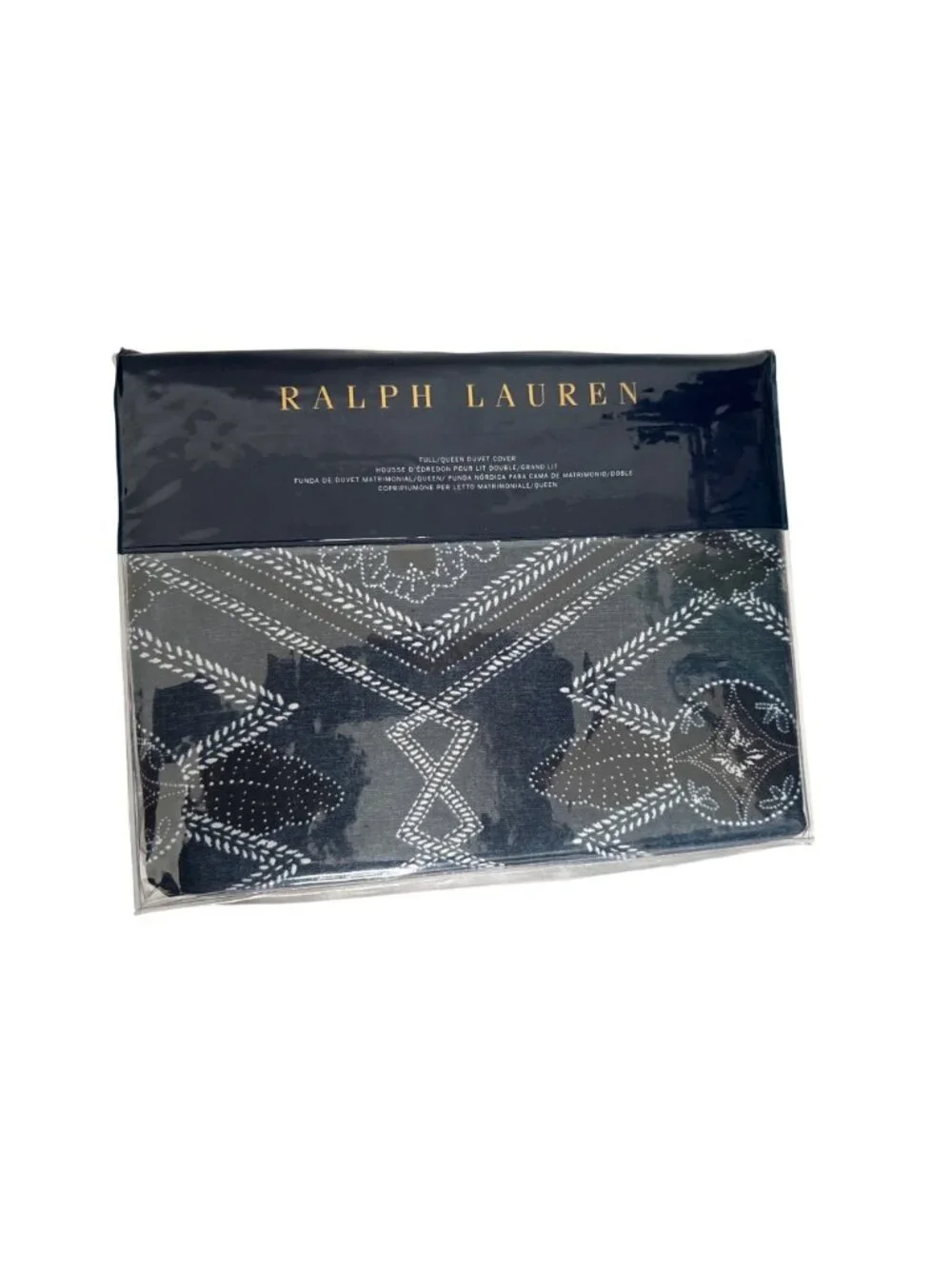 NWT Ralph Lauren Francoise Duvet Cover Blue Full/ Queen Size 92x96